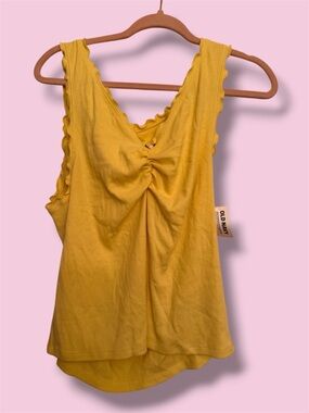 Old Navy Yellow Twist-Back Tank Top